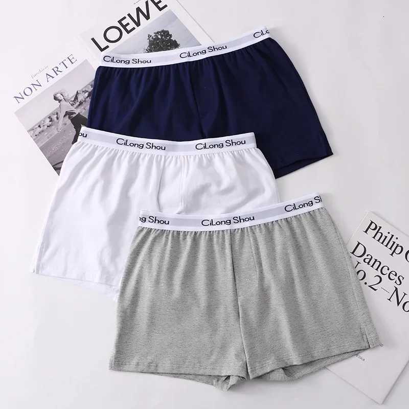 100% Cotton Soft Pajamas Shorts Mens Loose Breathable Bottoms Underwear Fashion Solid Boxers for Men W250819