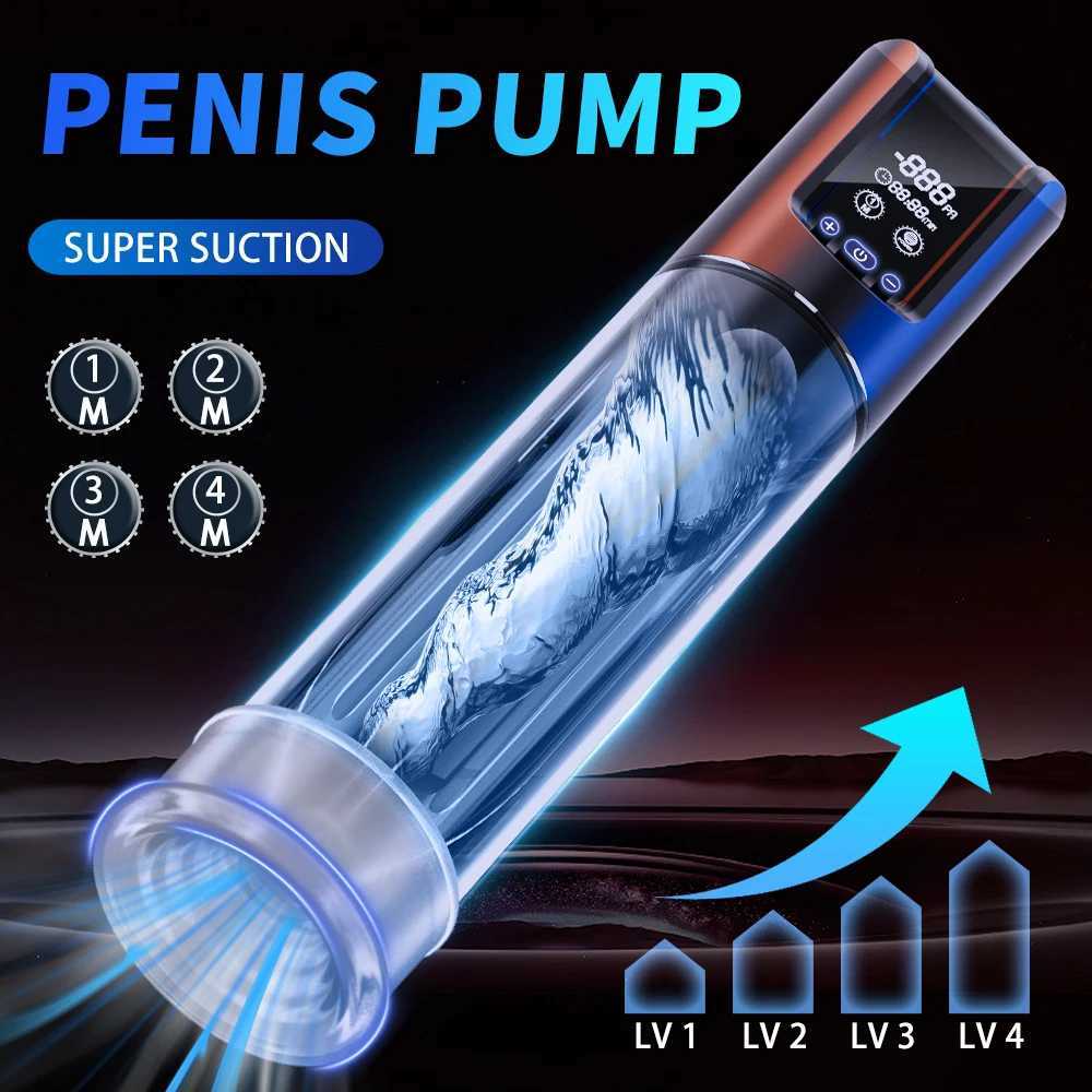 Electric Penis Pump Suck Enlargement Extend Erection Blowjob Masturbator Enhanced Lasting Trainer Adult Sex Toys for Men XJ250819