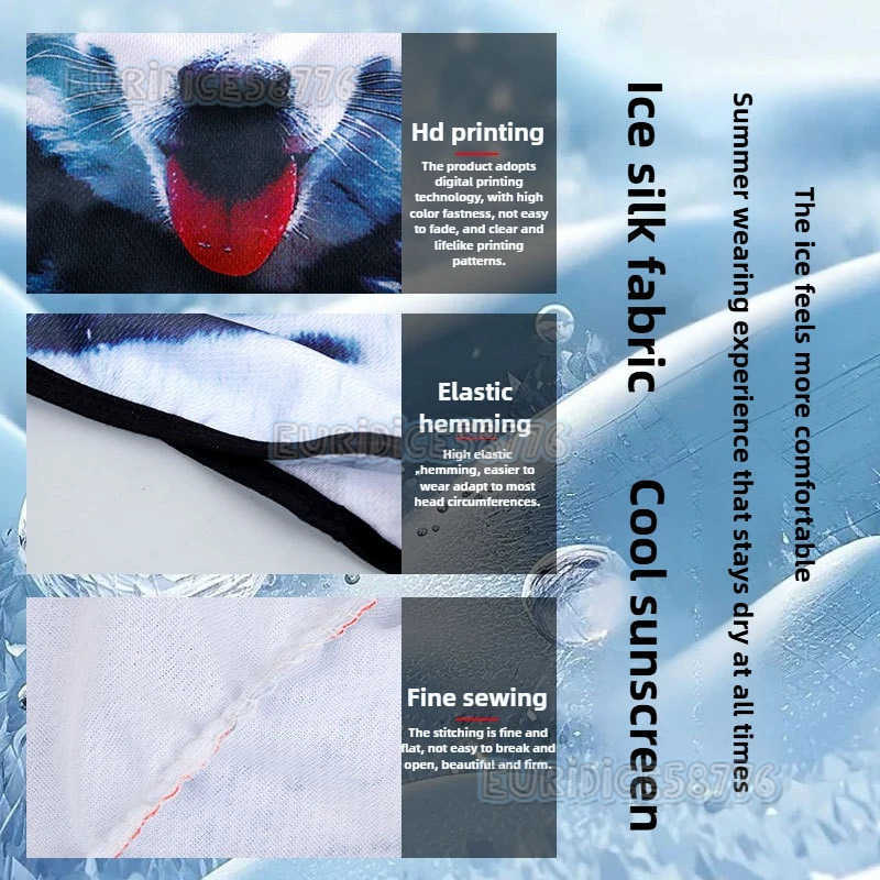 Suitable for Outdoor Sports Cycling Fishing Halloween Thin and Breathable Ice Silk Quick-drying Head Cover Unisex Sunscreen Mask H250819