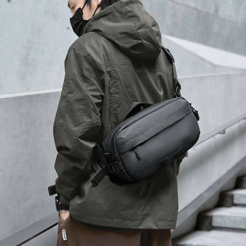 Sling Men, Chest For Hiking Travel, Multi-Functional Waterproof Crossbody Bag With Retractable Keychain, Daily Use