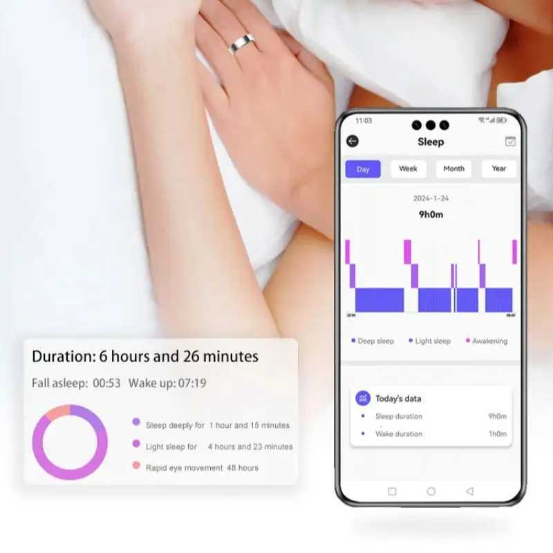 2025 Smart Ring for Women Sleep Heart Rate Oxygen Monitor 5ATM Waterproof Bluetooth TK5 Sports Rings for Men Holiday Gift W250819