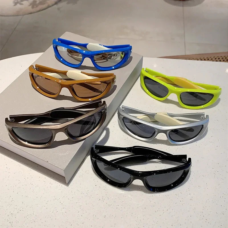 Y2K Sunglasses Women For Men Trend Sun Glasses Vintage Punk Mirror Shades Sport Riding Goggle UV400 Pesca 250815