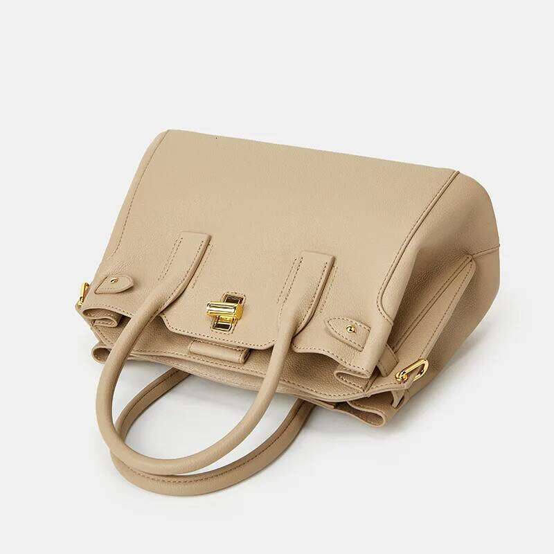 Fashion Beige High Quality PU Leather Bags Women Shoulder Bag Ladies Tote Strap Female Crossbody Handbag