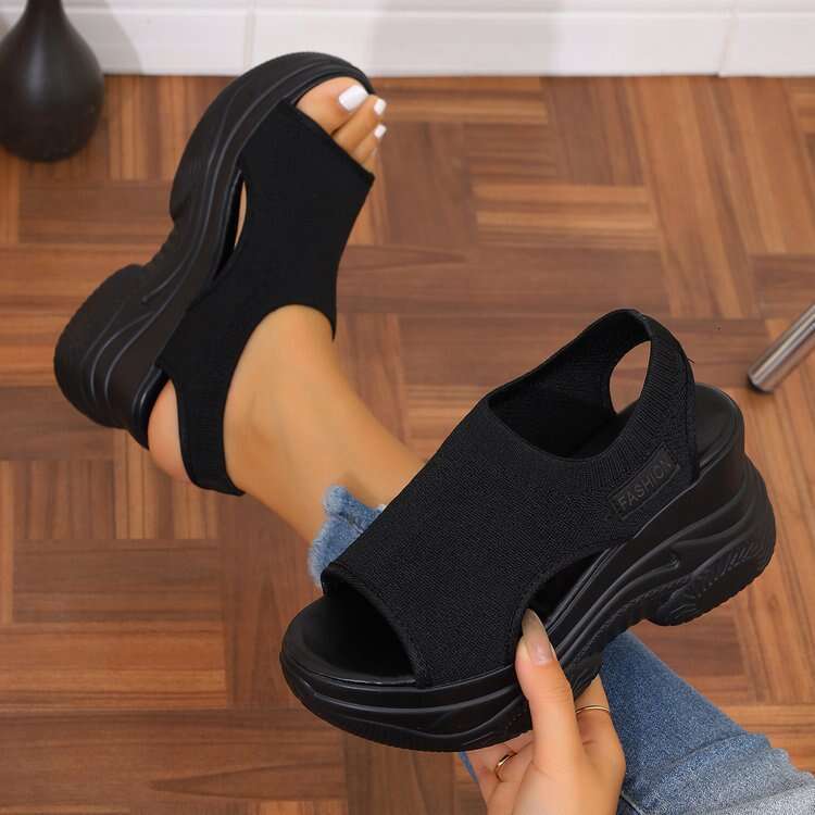 36-43 Plus Size Wedge 2025 Spring New Fashion Versatile Casual Thick-Soled Sandals for Women