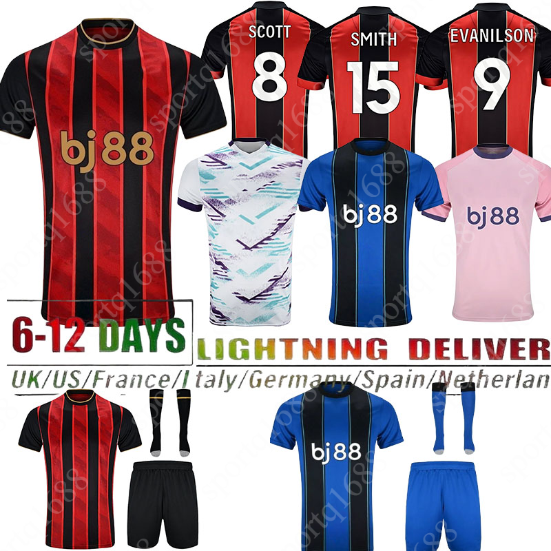 AFCB 25-26 Bournemouth soccer jerseys EVANILSON KLUIVERT short sleeve Athleisure football shirt CHRISTIE O.DANGO BROOKS SCOTT SENESI J.ARAUJO top football jersey
