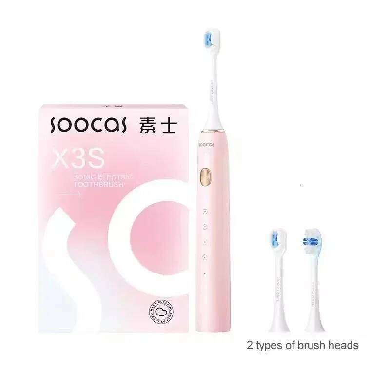 Adult Sonic Electric Smart IPX Waterproof Days Battery Life Ultrasonic Soft Cloud Toothbrush Heads