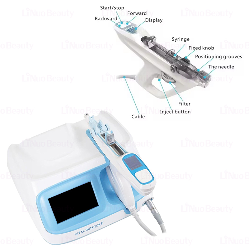 Meso Injector Vacuum RF Mesogun 5/9 Dose Nano-Microcrystals U225 Injector 3 Skin Rejuvenation Machine Hyaluronic Acid Tightening