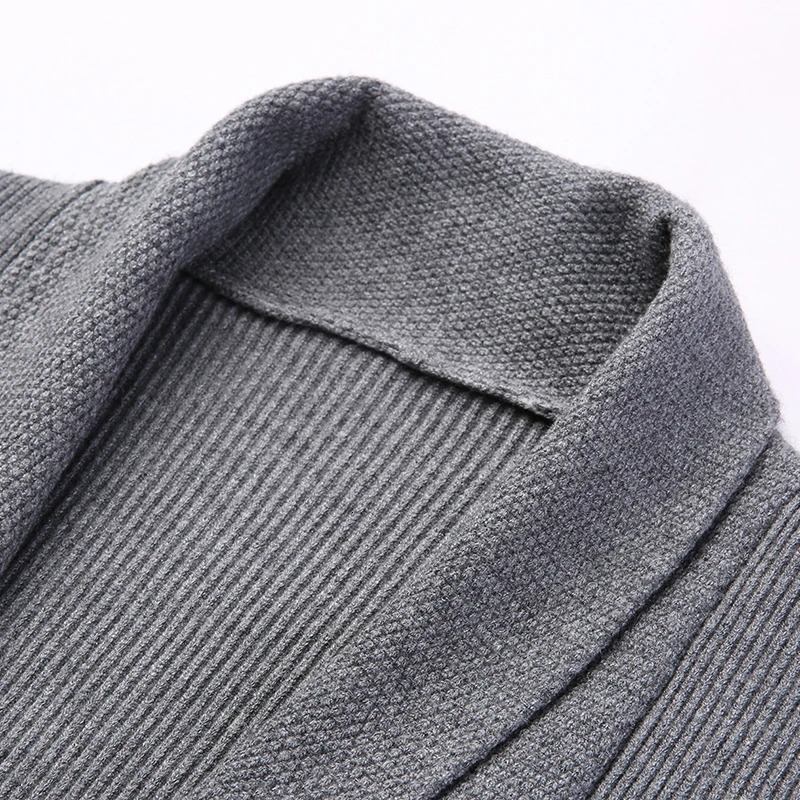 Top Grade Knit Korean Fashion Cardigan Men Sweater Woolen Casual Long Slim Fit Coats Japanese Jacket Clothes 250819