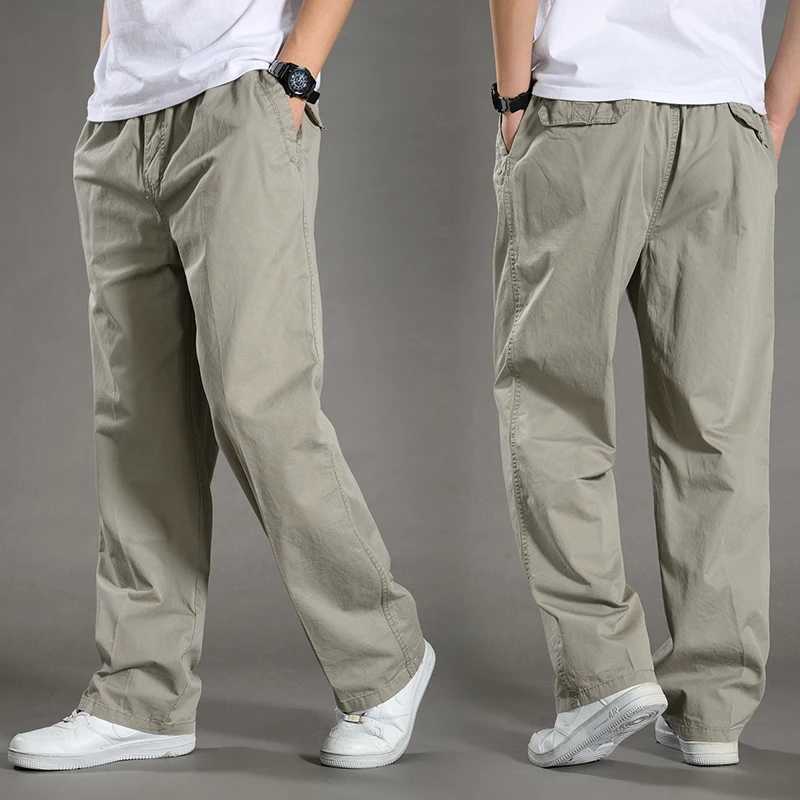 95% Cotton Mens Cargo Pants Summer Work Wear Spring New In Large Size Casual Climbing Joggers Sweatpants Men Autumn Trousers W250819