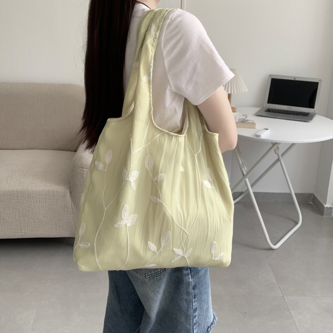 2025 Autumn Vintage New Chinese Shoulder Bag Elegant Art Canvas Handbag Women's Large Capacity Women's Crossbody Bag Designer Bag Women'