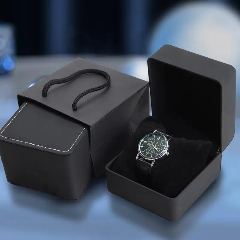 Leather Watch Storage Box Travel Single Watch Case Watch Gift Box for Anniversary Birthday Wristwatch Packaging 250819