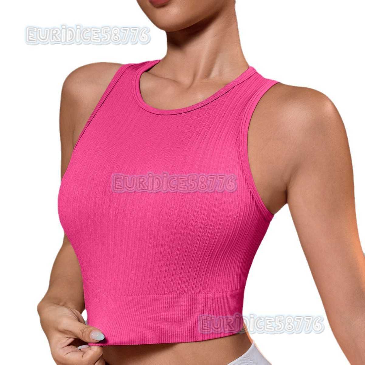 New Yoga Vest Double Vertical Stripe Vest White High-end Yoga Breathable Quick-dry Sports Running Fitness Wear for Women H250819