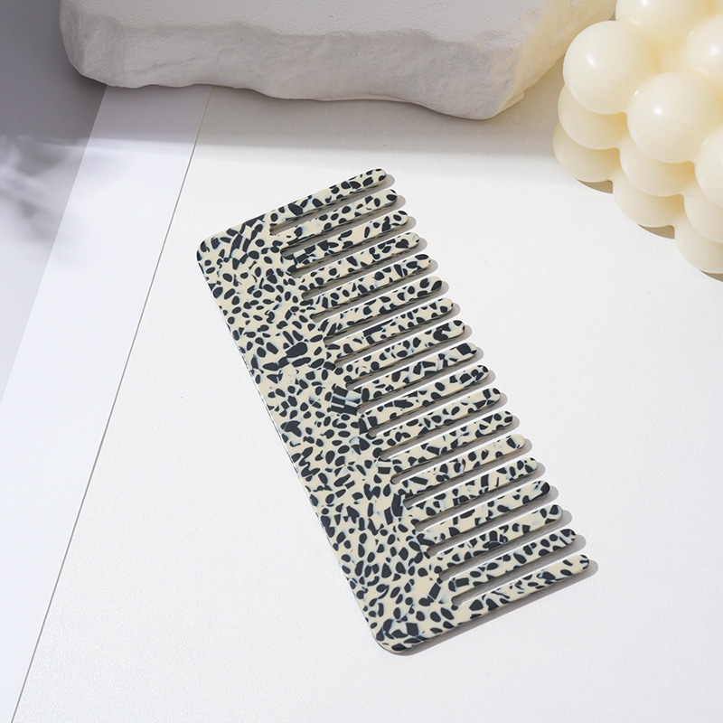 Simple pattern acetate half-round hairbrush