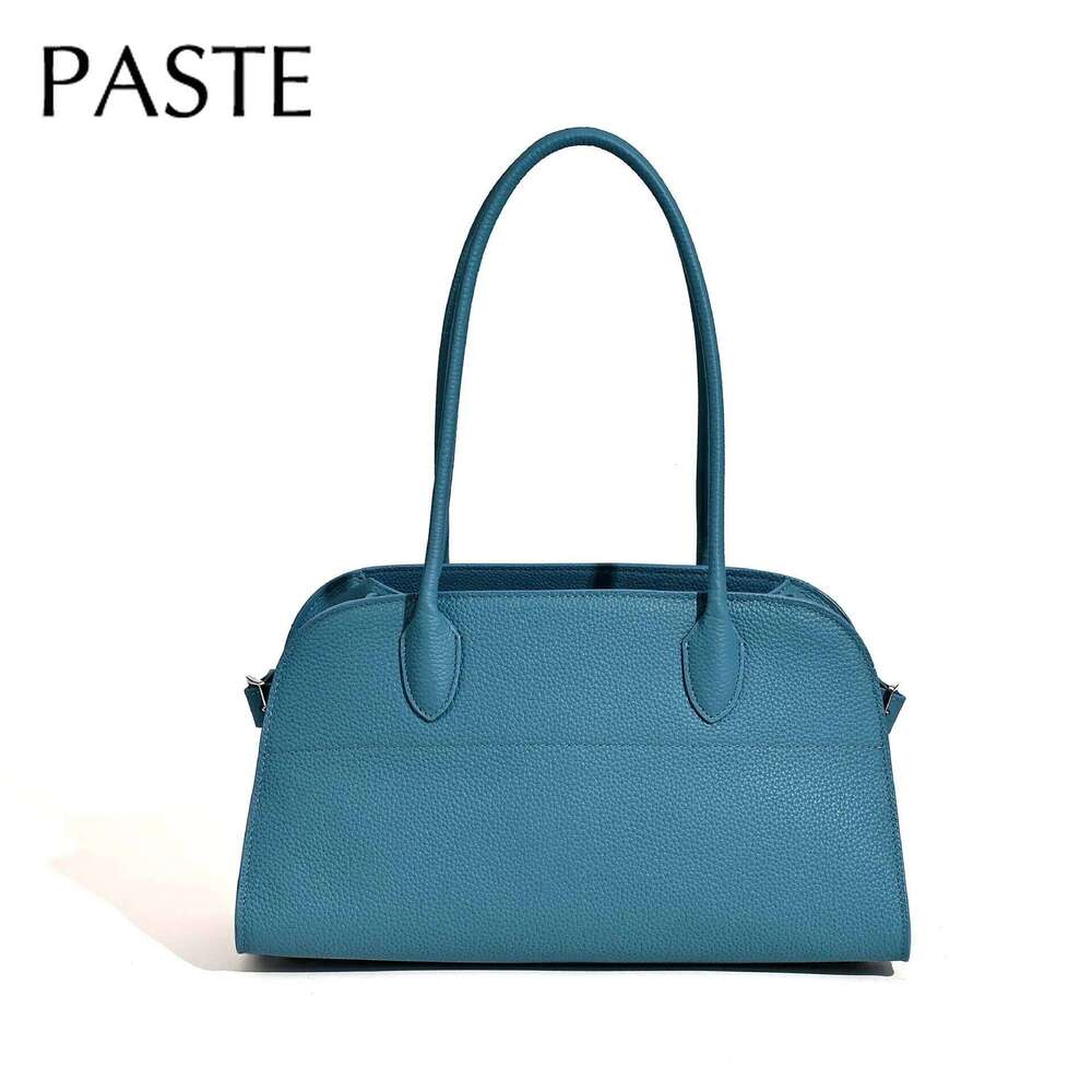 New Hot Sale Yellow Blue Color Long handle Women Tote Large Capacity Real Cow Leather Female Armpit Shoulder Bag Handbag bag