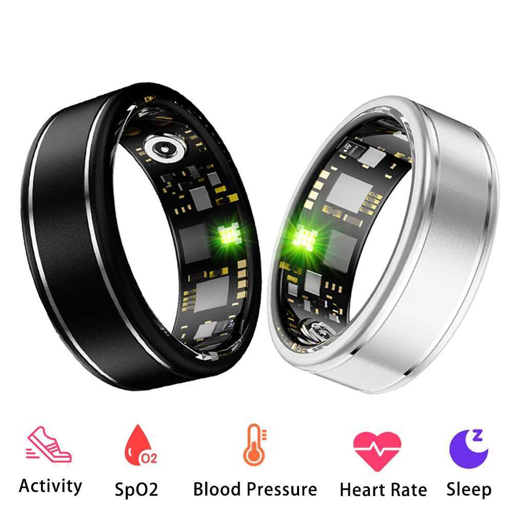 Fitness Tracker Ring for Men Women Smart Ring with Heart Rate SpO2 Blood Pressure Sleep Monitoring Step Calorie Counter W250819