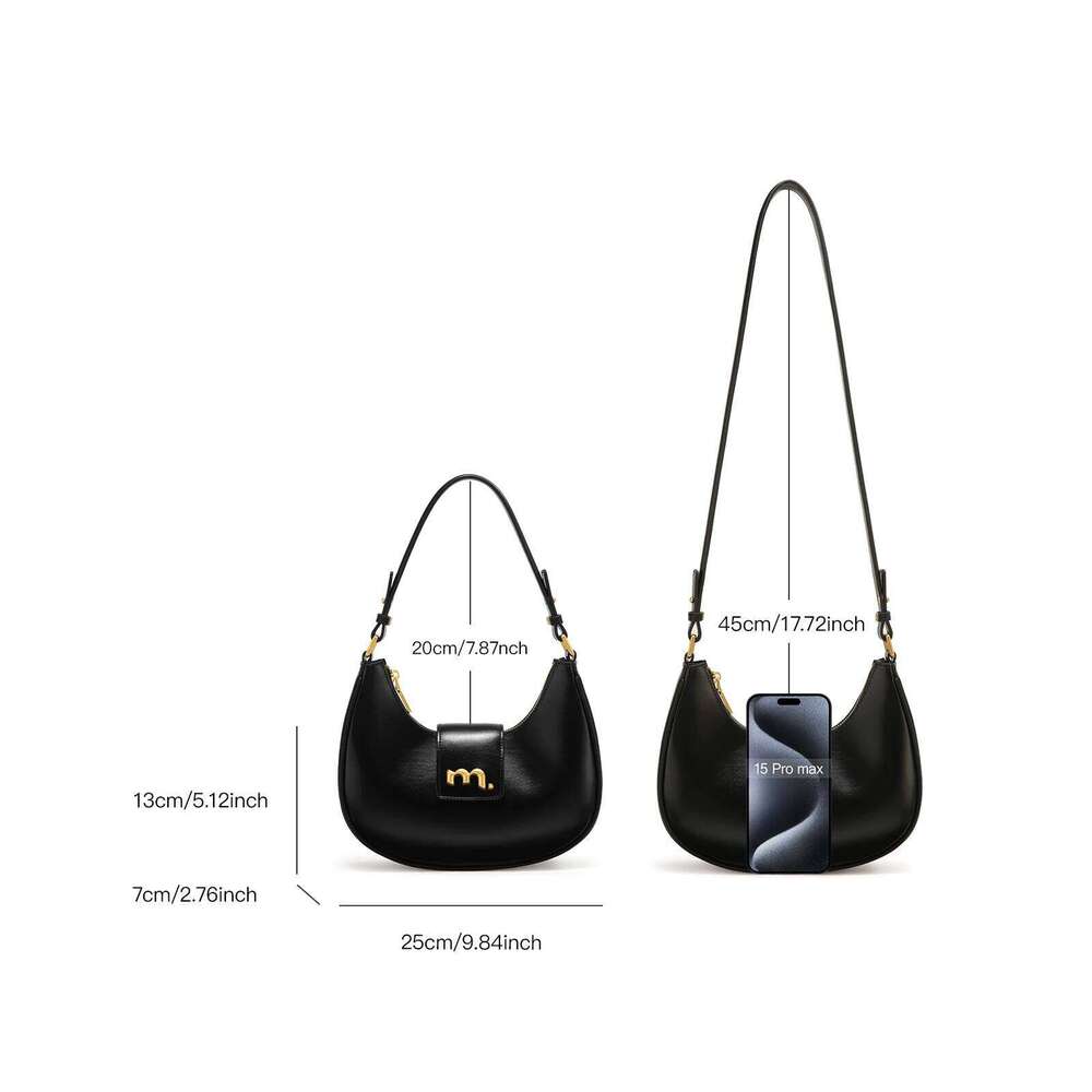 Hot Selling Crescent Fashion High-End Genuine Leather Textured Small Handheld Shoulder Bag Halloween Original Designer-Inspired Handbag Designer Bags