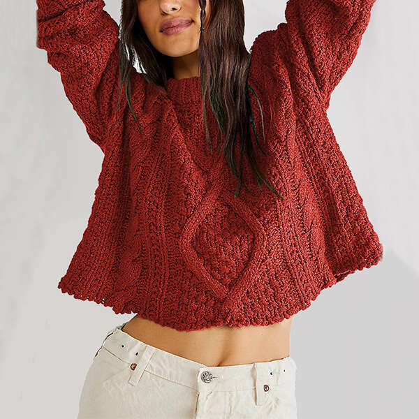 Autumn And Winter New Women's Twist Knot Loose Pullover Sweater B5