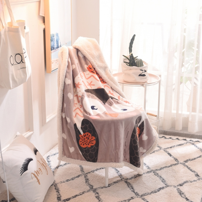 (Total) Ming Ting Home Textiles 2025 Lamb Wool Double Layer Thickened Warm Children's Cloud Blanket TRMU