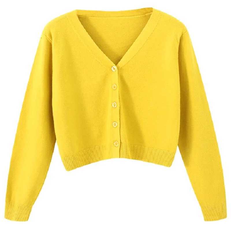lti Color Cardigan Women Long Sleeve Cropped Sweater Fashion Knitted Fe Clothing Soft V-neck Tops 2026 Coat All Season XJ250819
