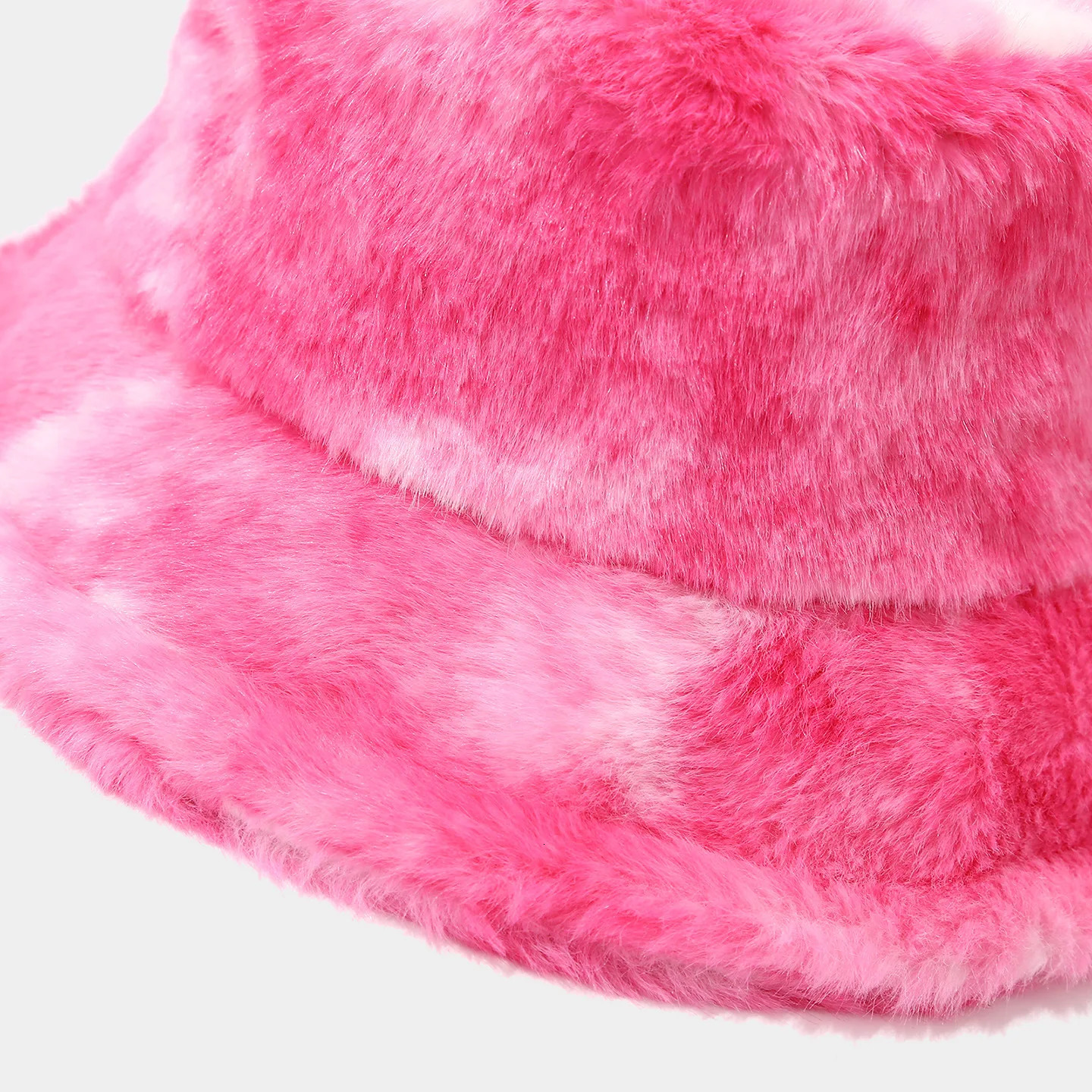Winter Bucket Hat Fashion Print Ladies Warm Panama Hat Wool Soft Velvet Thickened Fur Rabbit Hair Outdoor Fisherman Hat 250819