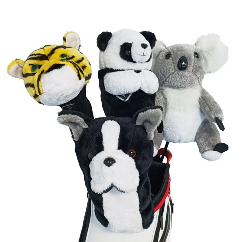 Cartoon Animal Golfing Club Head Cover Plush Golfing Driver Headcover Golfing Head Cover Golfing Club Accessories 250819