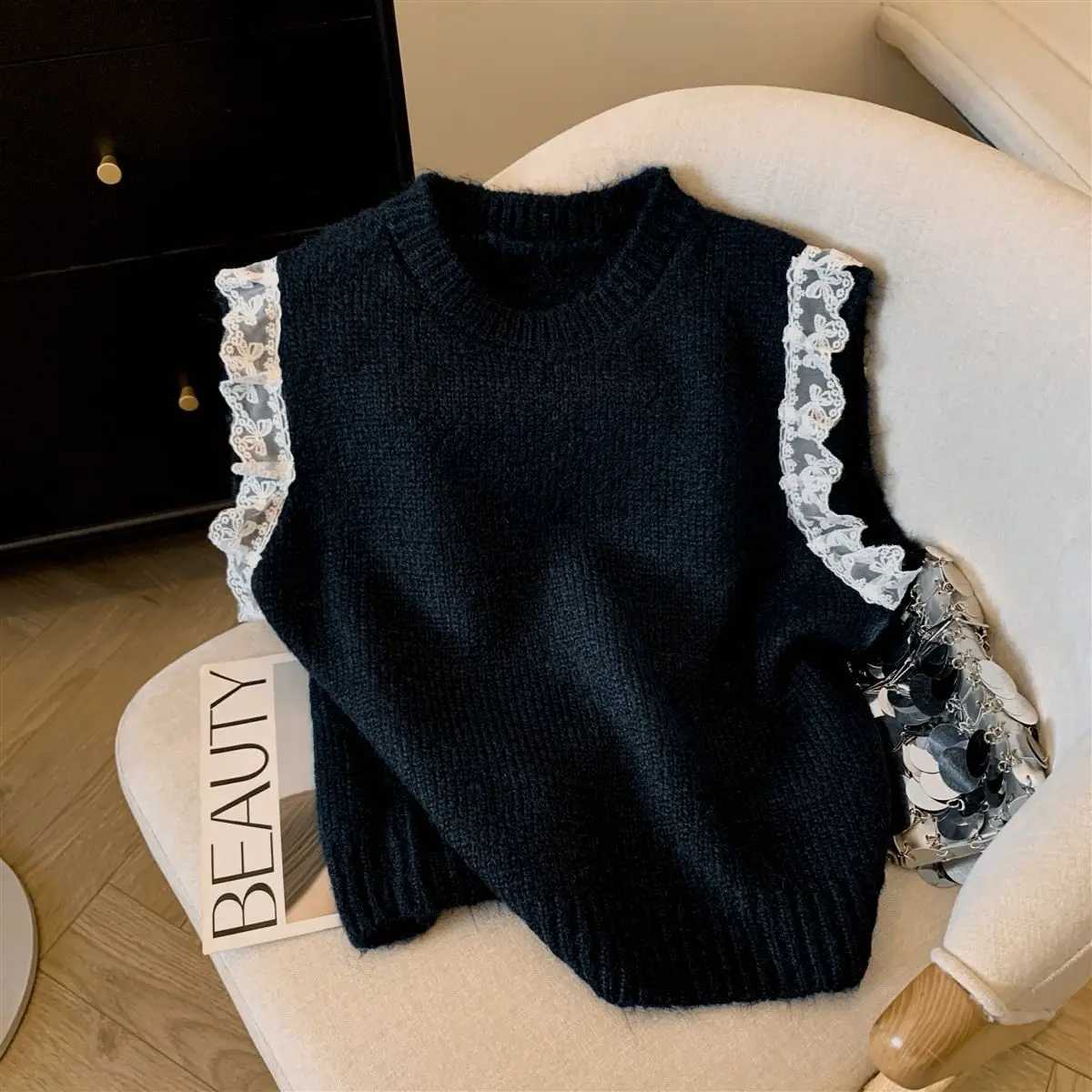 Japanese Style Knitted Vest JK Sweater Round Neck Pullover Uniform Top for Girls Autumn Winter Fashion XJ250819