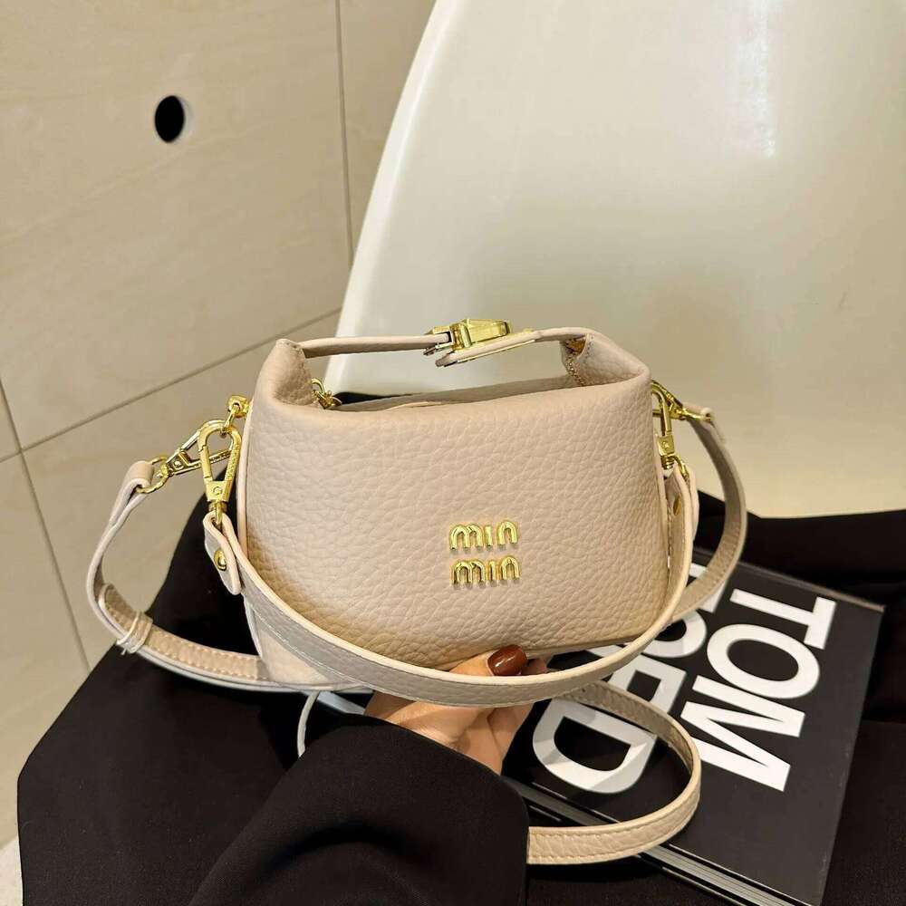 Premium Soft Leather 2025 New Light Handbag Magnetic Buckle Small Square Niche Simple Shoulder Bag