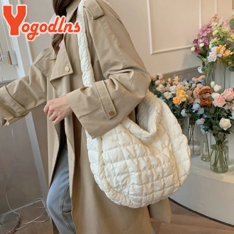 Quilted Padded Crossbody Bag for Women Pleated Bubbles Cloud Shoulder Bags Large Tote Bucket Bag Ruched Handbags250813