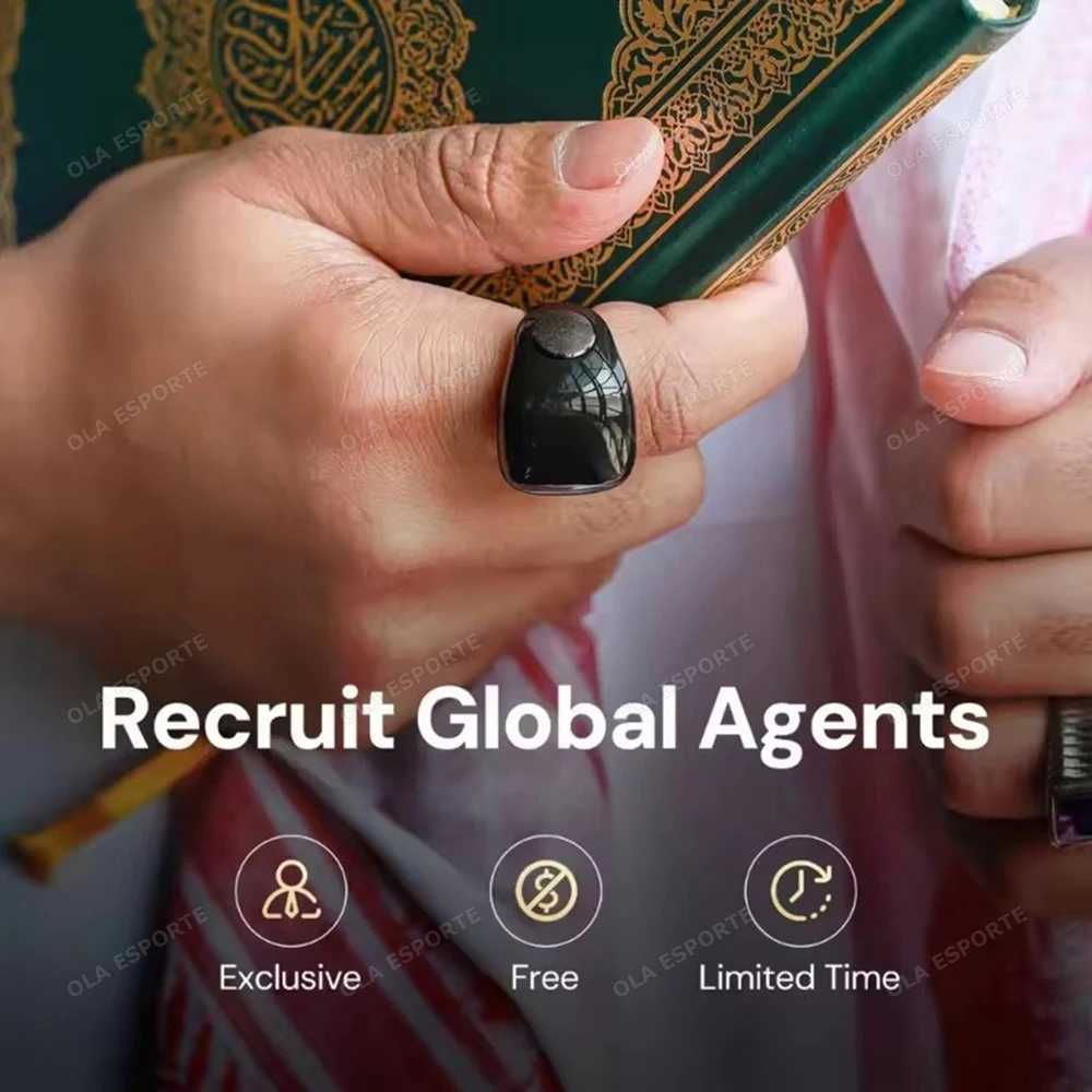 Wslm Smart Tasbih Dhikr Ring Islamic Tally Digital Counter for Muslims Praise Prayer Reminder Magnetic Charging Waterproof W250819