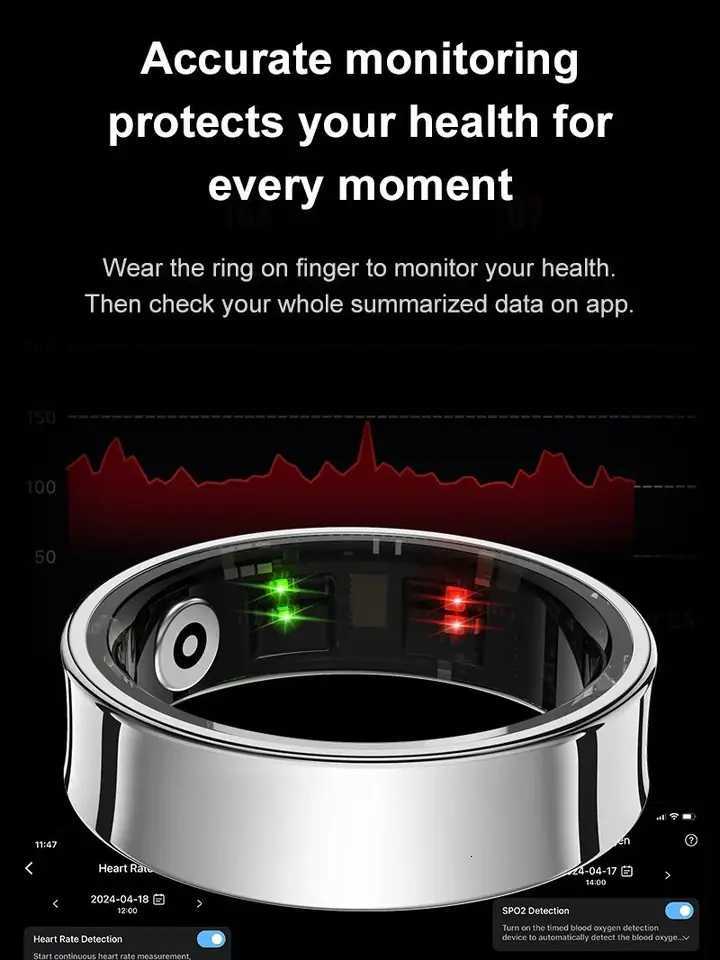 New Smart Ring R09 Health Monitor Multi Sport Mode Skin Temperature Measurement 5ATM Waterproof Smart Ring With Charging Case W250819