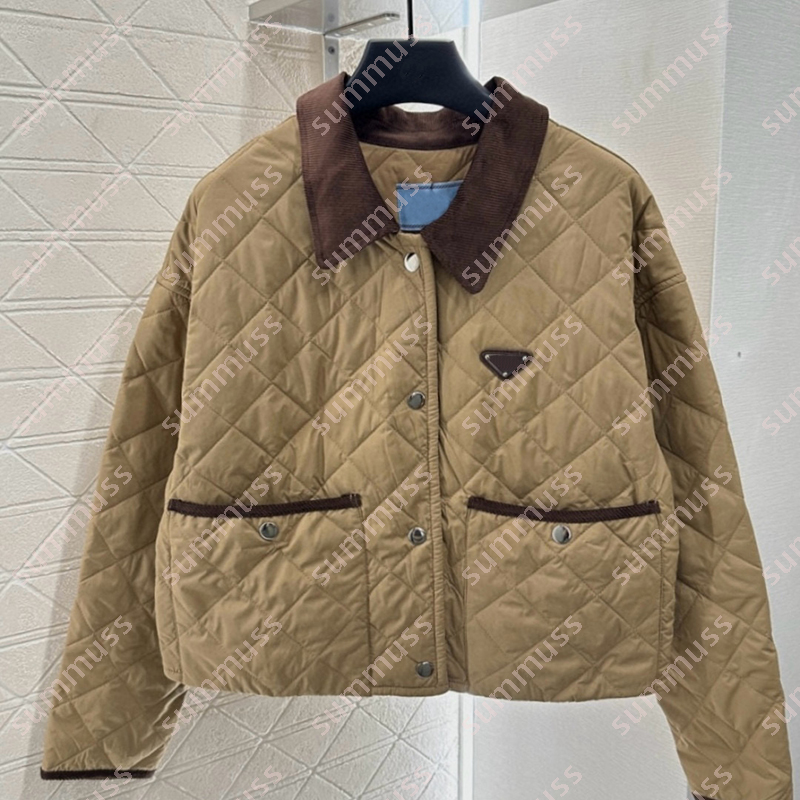 Jackets Designer Women Luxury Coats For Woman Fashion Cotton-padded Jacket Classic Small Buckle Autumn Winter Jacket Women Coat