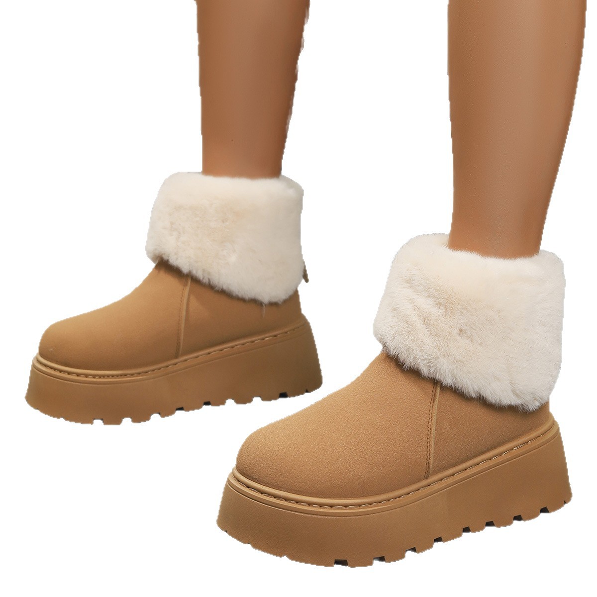 new Free delivery designer woman cotton boots Snow boots with short sleeves and plush fashionable winter cotton boots