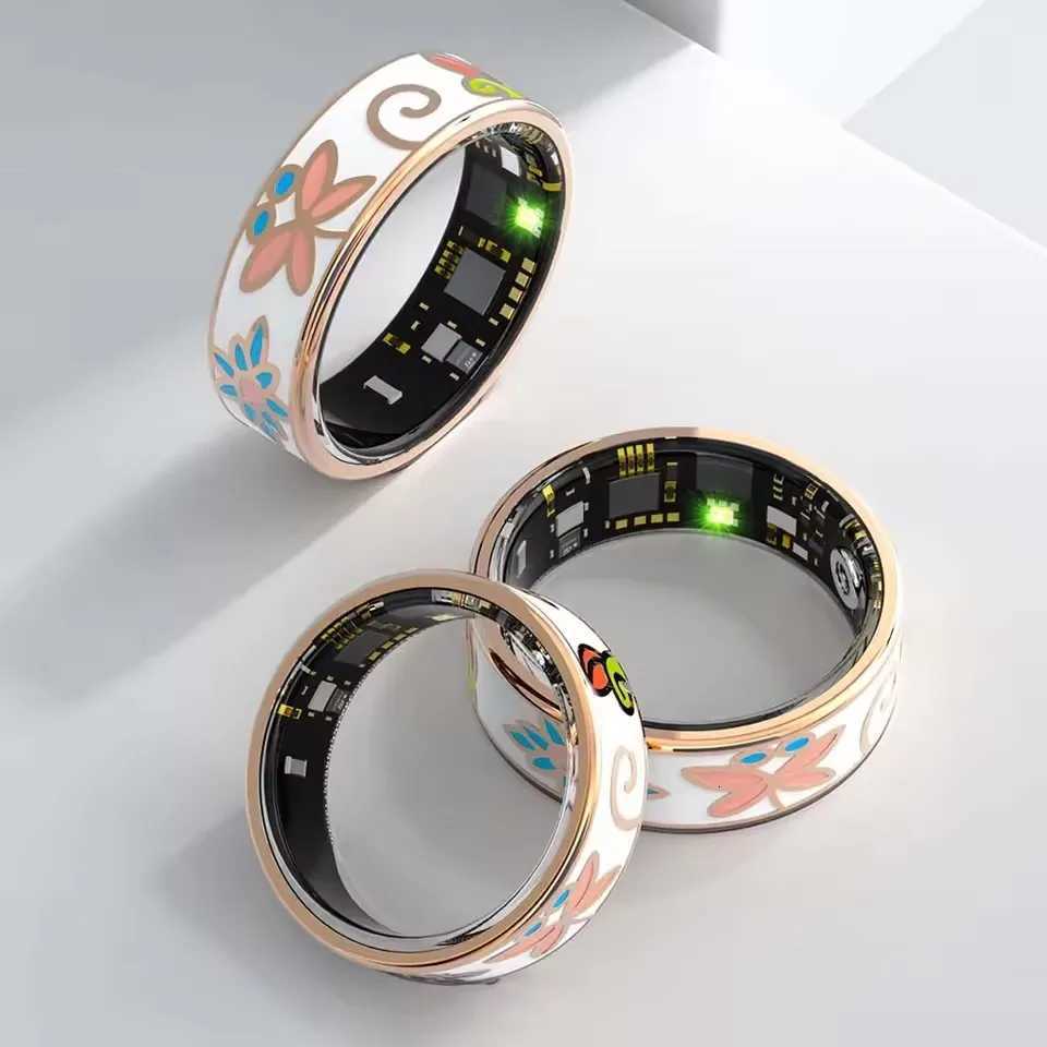 18 Smart Rings Color Enamel Fashion Women Smart Ring Female Stainless Steel Intelligent Finger Ring Lady IP68 Fitness Tracker W250819