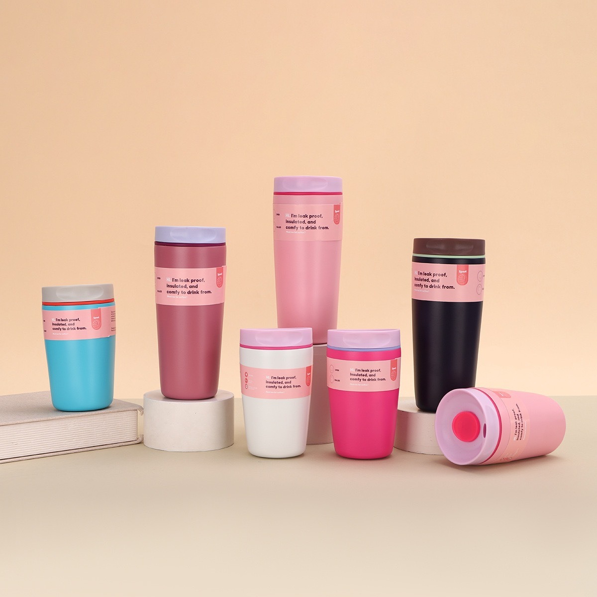 Owala Stainless Steel Coffee Cup Insulated Travel Cup for Hot Coffee Easy to Clean Water Bottle Great for Travel Large Capacity Outdoor Reusable Iced Coffee Cup