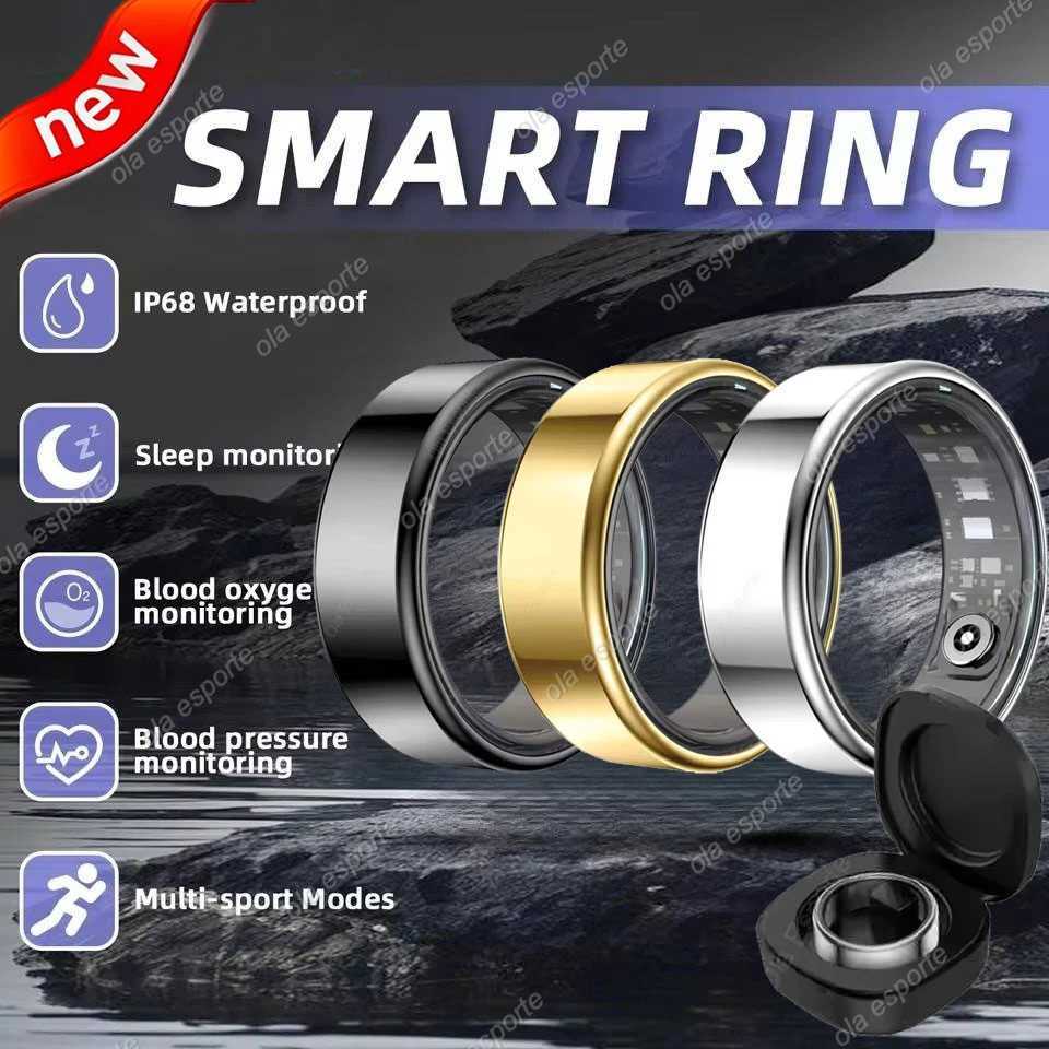 Men Women Smart Ring With Charging Case Heart Rate Sleep Sport Fitness Tracker 3ATM Take Photo SmartRing Android IOS W250819