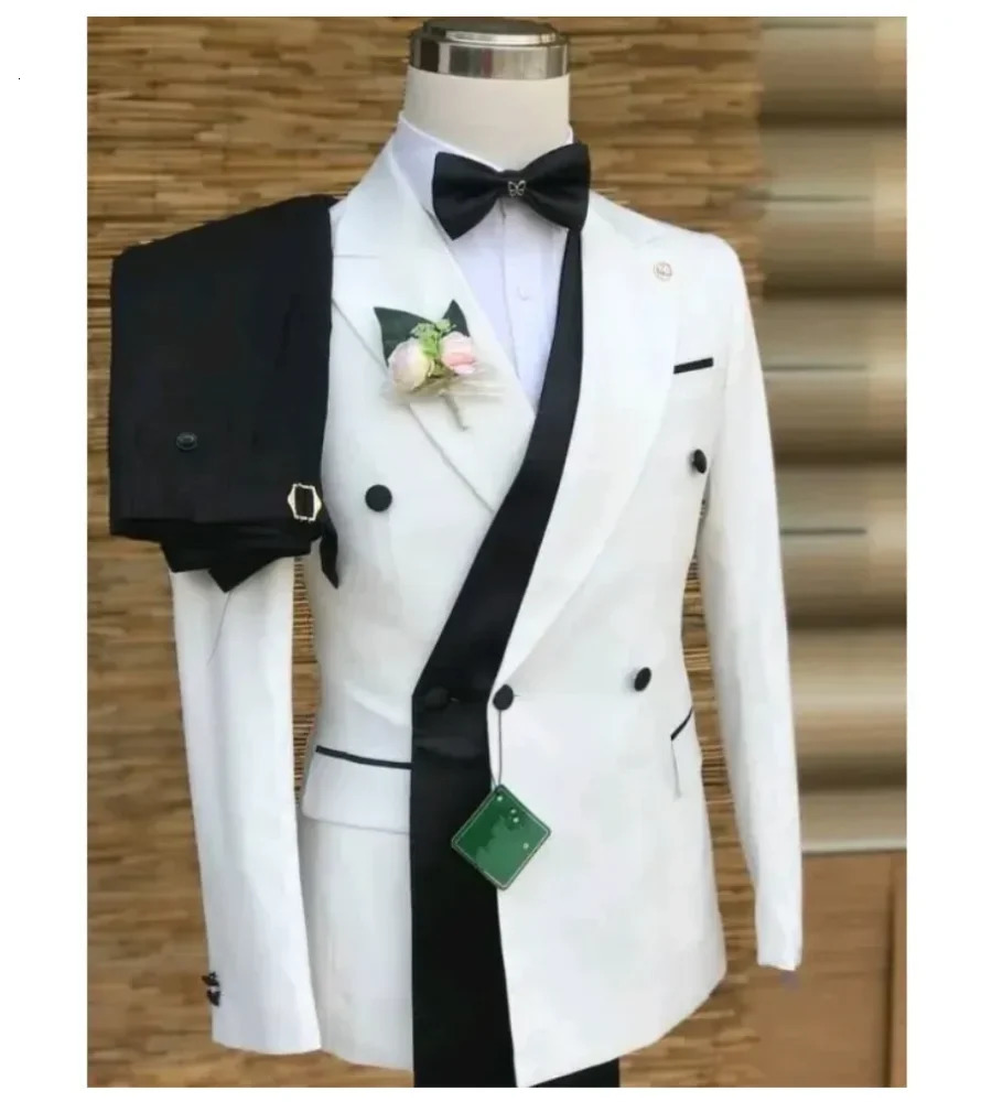 Double Breasted Formal Suits for Men Business Prom Blazer with Pants Wedding Groom Tuxedo Male Custom 2 Pieces Suit Jacket 250819