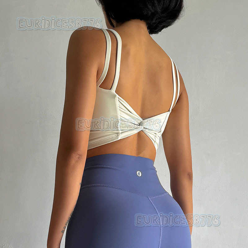 New Sports Bra with Fixed Chest Pads High-intensity Shockproof Running Yoga Bra Beautiful Back Fitness Quick-dry Vest for Women H250819