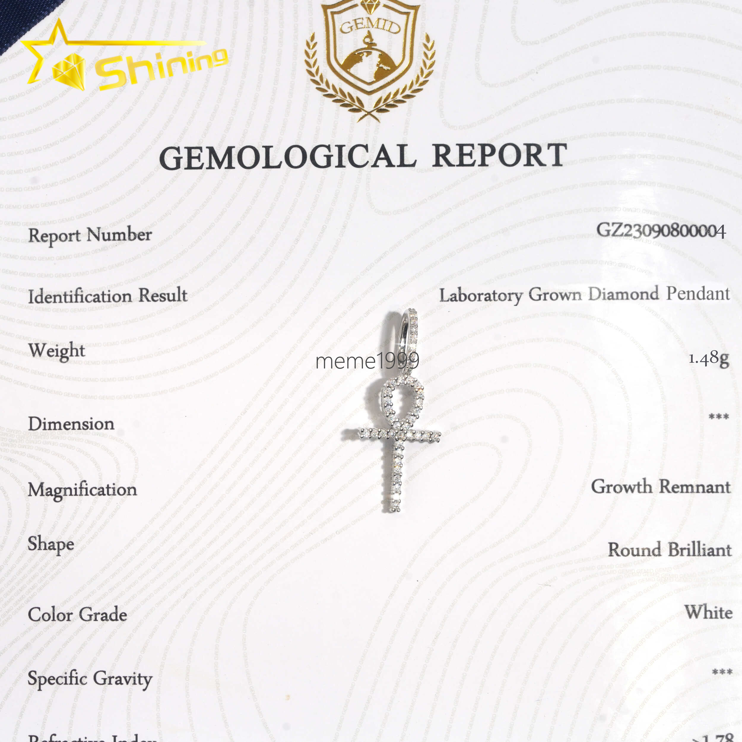 Lab Diamonds Jewelry Cross Charms 10K Solid Gold Fine Jewelry Lab Grown Diamonds Cross Pendant