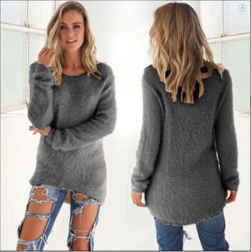 2025 New Loose Autumn Warm Sweater Fashion Women O-Neck Knitted Long Sweater Pullovers Casual Office Lady Solid Clothing XJ250819