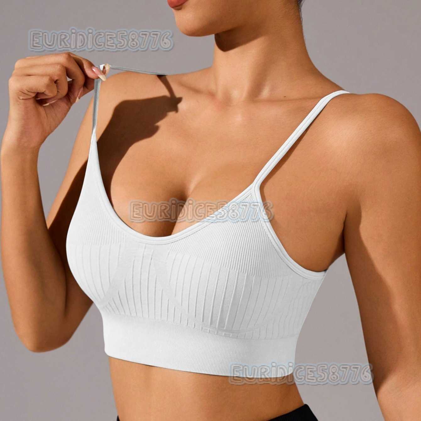 Backless Strap Yoga High-strength Shockproof Sports Bra High Elasticity Push-up Underwear Fitness Wear H250819