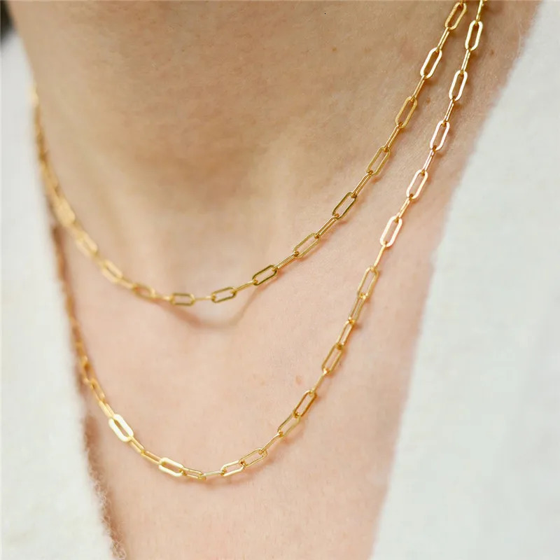 14K Gold Filled Necklace Handmade Gold Choker Boho Chain Collier Femme Kolye Collares Women Jewelry Necklace for Women 250815