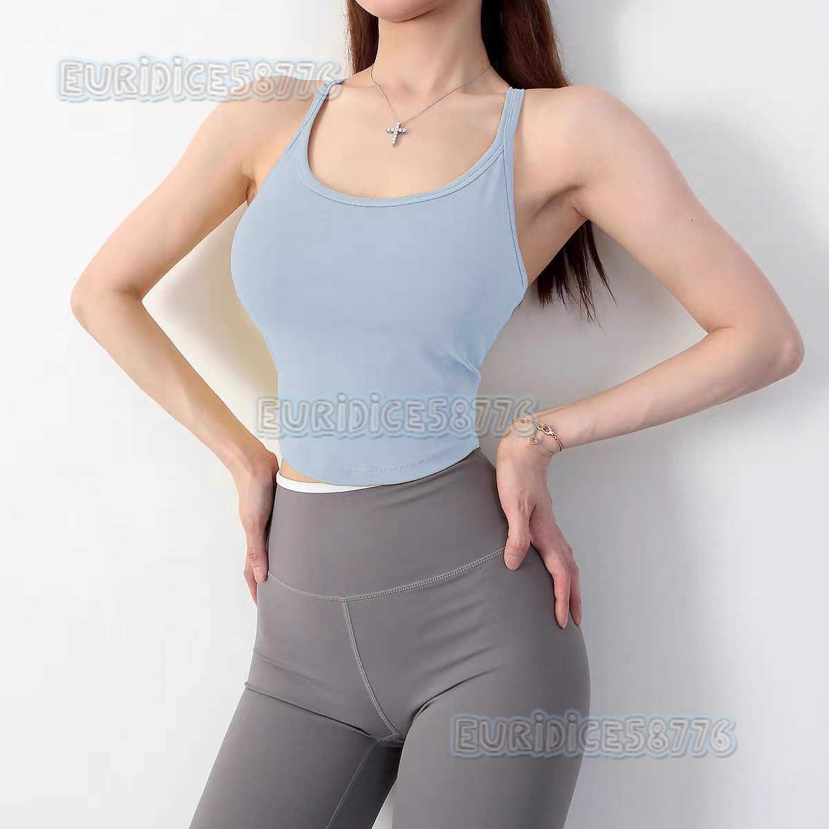 One-piece Chest Pad Beauty Back Yoga Bra Women Training Bra Running Fitness Camisole Yoga Sports Bra H250819