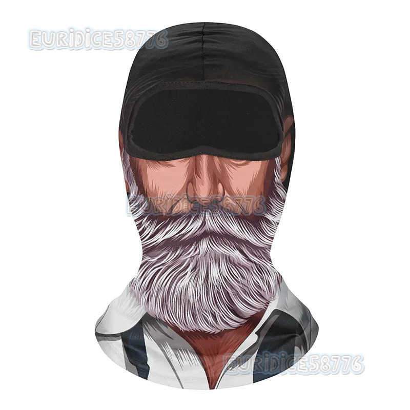 Motorcycle Balaclava 3D Print Multi-function Moto Full Face Cover Windproof Skiing Masks Cycling Biker Hood Cap Men Helmet Liner H250819