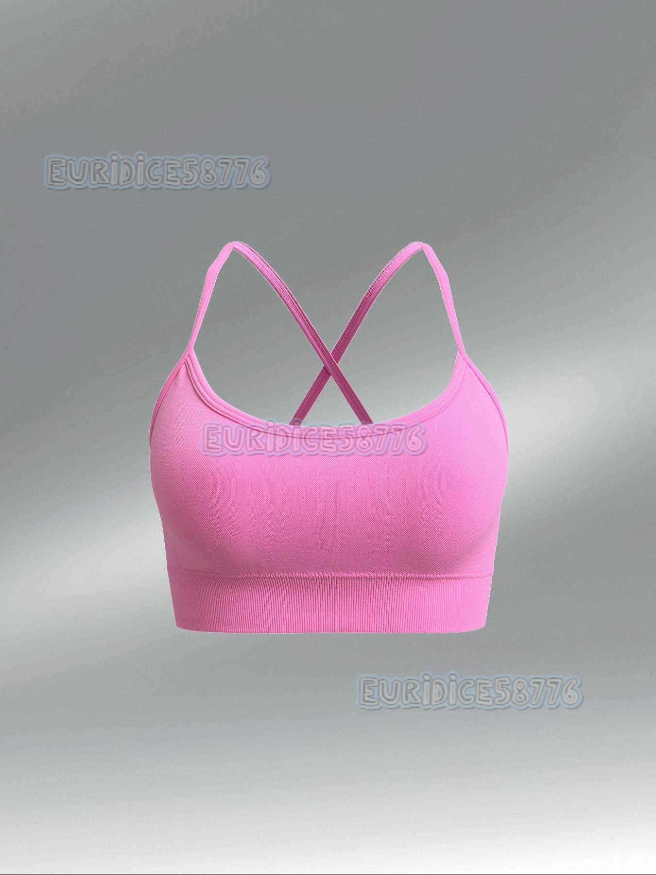 Breathable Chest Pad Thin Shoulder Strap Y-shaped Beautiful Back High Strength Shockproof Sports Underwear Running Fitness Yoga Wear Women H250819