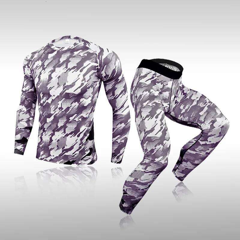 Men's Compression Sportswear Suits Gym Tights Training Clothes Workout Jogging Sports Set Running Rashguard Tracksuit For Men