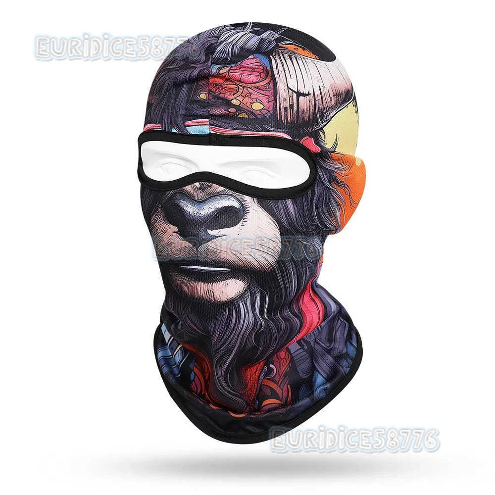 New Animal Print BalaclavaMotorcycle Helmet Liner CapOutdoor Neck Warmer Biker Face Shield Hiking Camping Full Face Cover H250819
