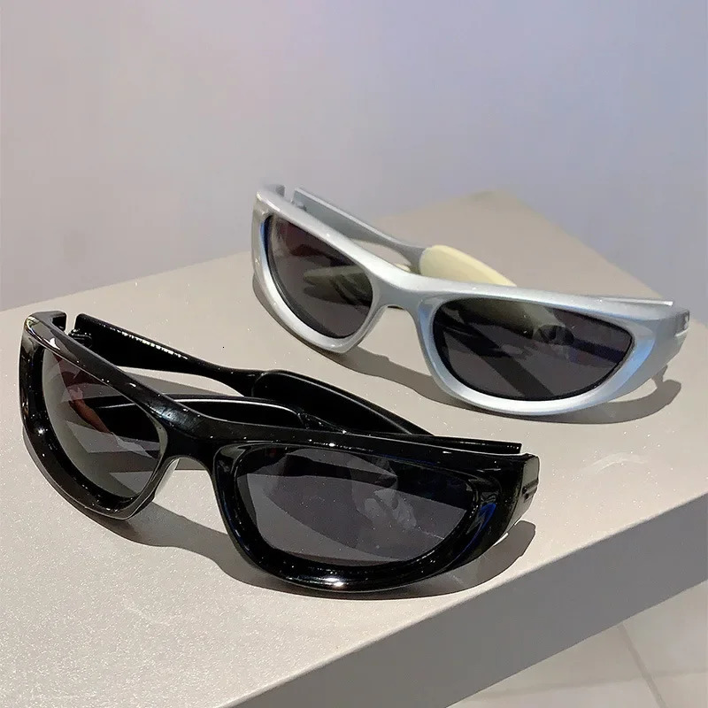 Y2K Sunglasses Women For Men Trend Sun Glasses Vintage Punk Mirror Shades Sport Riding Goggle UV400 Pesca 250815