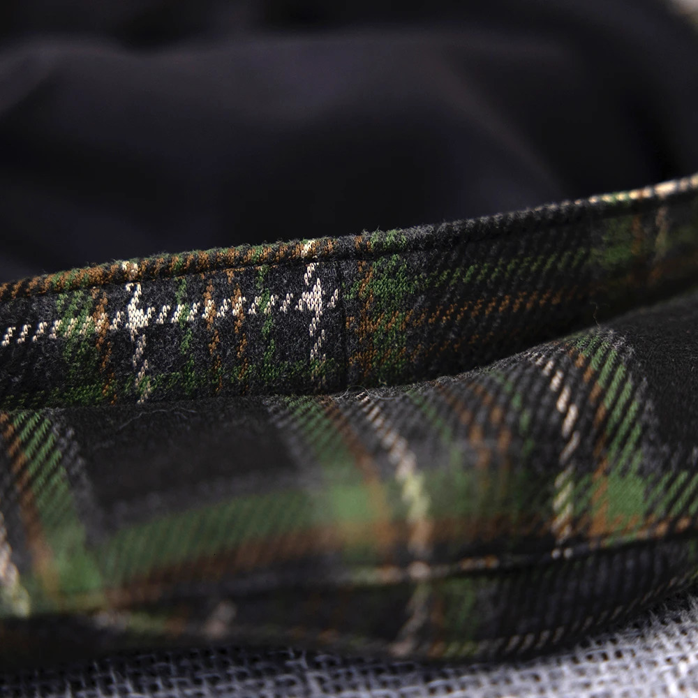 2025 berets Fashion Beret Wool Plaid Green Casual Beanie Retro Literary Forward Cap Cap Driver Women Hat FDM01 250819