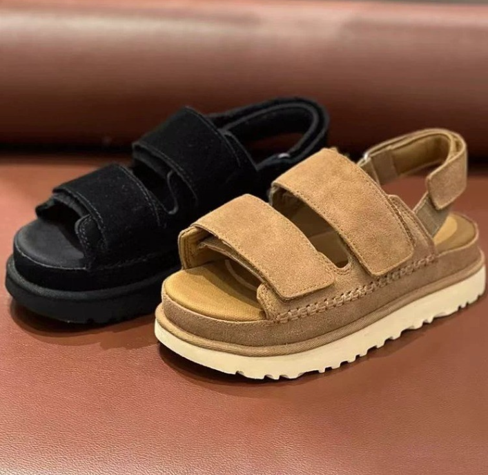 Free Shipping Summer Thick-Soled Height Increase Beach Sandals 2026 New Design Fashion Sandals for Women Comfortable Slides Size 36-40 Black Brown