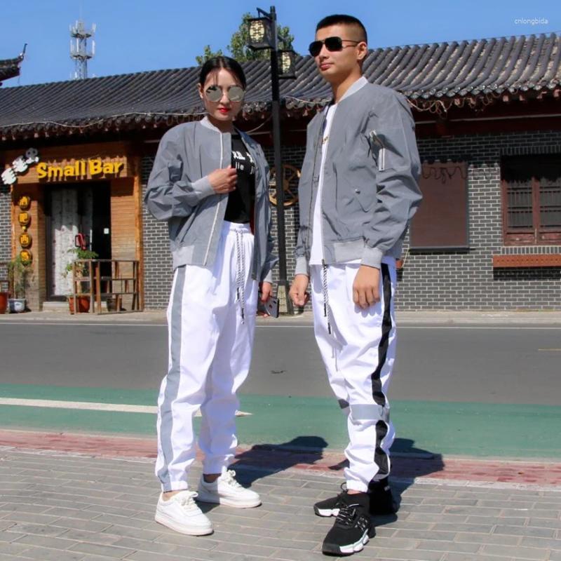 Men's Jackets Spring Autumn Flight Jacket Windbreaker Reflective Clothes Riding Bicycle Outdoor Sports Night Safety Coats